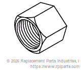 RPI Part #RPF222 - COMPRESSION NUT (3/8