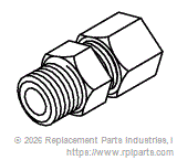 RPI Part #RPF228 - MALE CONNECTOR (1/4