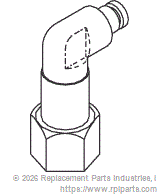 RPI Part #RPF377 - SWIVEL ELBOW (1/8