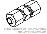 RPI Part #RPF379 - UNION FITTING (COMPRESS-ALIGN 1/8