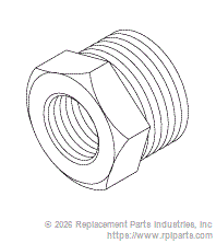 RPI Part #RPF818 - ADAPTOR  (1/4 FPT x 1/2 MPT)
