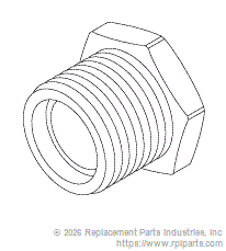 RPI Part #RPF826 - ADAPTOR (3/8 FPT x 1/2 MPT) 