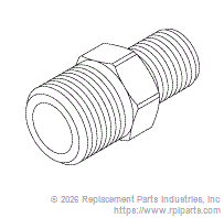 RPI Part #RPF828 - ADAPTOR (1/4 MPT x 3/8 MPT)