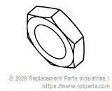 RPI Part #RPH110 - HEX NUT (#6-32) 