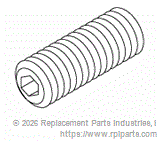 RPI Part #RPH208 - SOCKET HEAD SET SCREW 