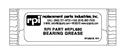 RPI Part #RPL680 - BEARING GREASE