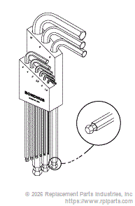 RPI Part #RPT539 - L-HEX WRENCH SET (METRIC)