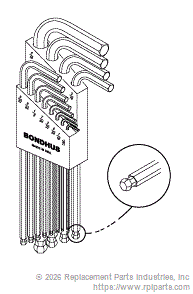 RPI Part #RPT540 - L-HEX WRENCH SET (INCH)