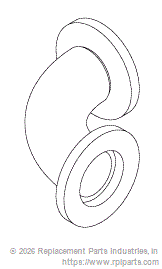 RPI Part #RXF079 - VACUUM RADIUS ELBOW (3/4