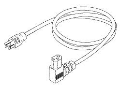 RPI Part #TUC028 - INDUSTRIAL GRADE POWER CORD (15A @ 125VAC, RIGHT ANGLE, 10 ft.)