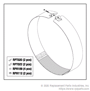 RPI Part #TUH148 - HEATING ELEMENT