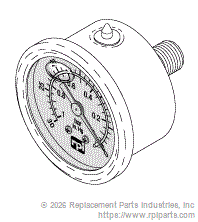 RPI Part #VPG044 - VACUUM GAUGE (LIQUID FILLED)