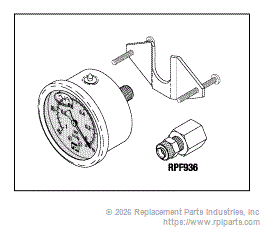 RPI Part #VPG095 - VACUUM GAUGE (LIQUID FILLED)