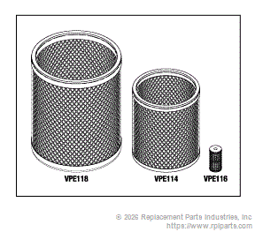 RPI Part #VPK117 - PM FILTER KIT