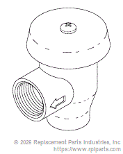RPI Part #VPV021 - ANTI-SYPHON VALVE (1/4
