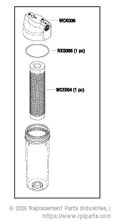RPI Part #WCA002 - FILTER HOUSING ASSEMBLY
