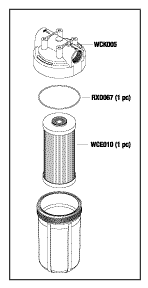 RPI Part #WCA014 - FILTER HOUSING ASSEMBLY